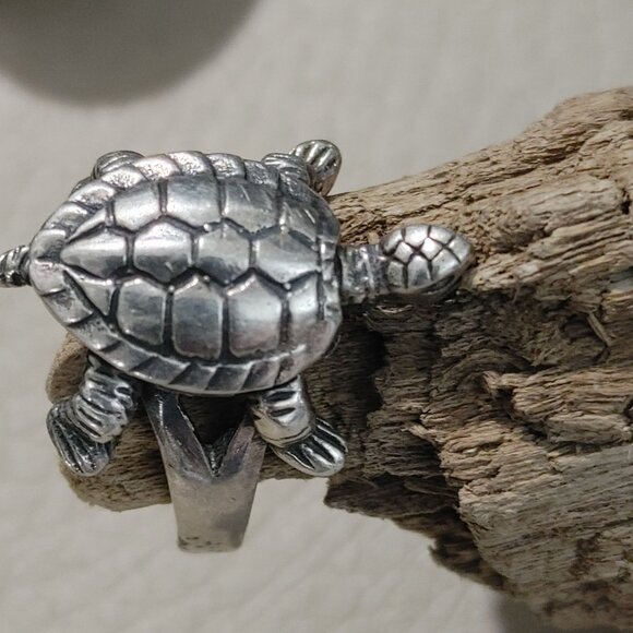 Turtle Tortoise Design Ring Moving Parts Articulated Sterling Silver 925 Nature - Picture 14 of 14